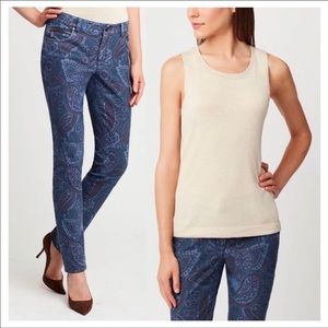 Etcetera Marilyn Paisley blue jeans BNWT